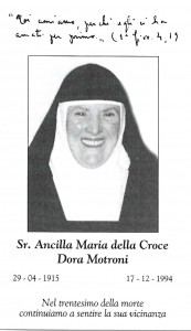 SUOR ANCILLA MARIA DELLA CROCE: UNA  SANTA SUORA  ...