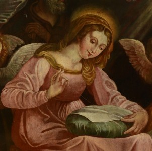 LA  MADONNA DEL RICAMO : UN DIPINTO AD OLIO SU ...