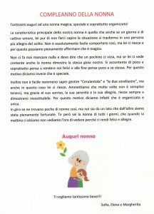 UNA STUPENDA LETTERA AD UNA STUPENDA NONNA - 26 ...