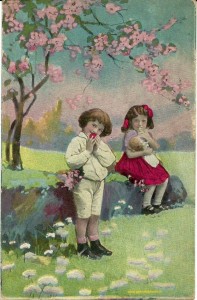 VOGLIA DI PRIMAVERA...una cartolina di 100 anni ...