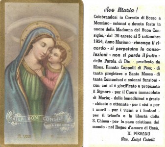 LA MADONNA DEL BUON CONSIGLIO DI CERRETO (BORGO A ...